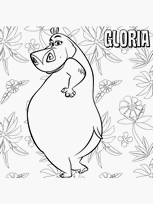coloriage Madagascar gloria l hippopotame